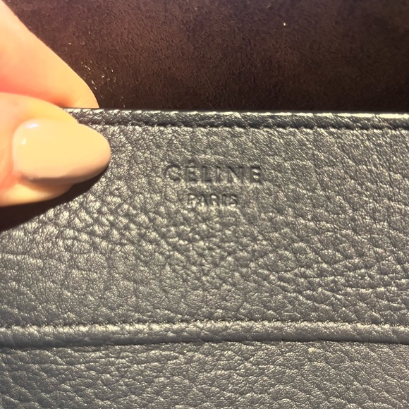 Celine Medium Navy Blue Leather Phantom Luggage Tote - Picture 13 of 16